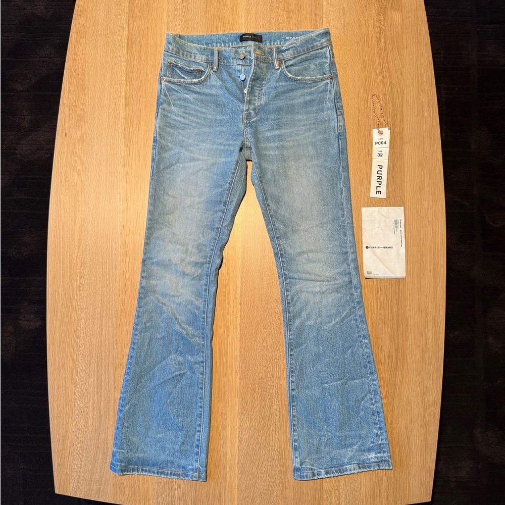 Purple Brand P004 Coated Flare Denim
